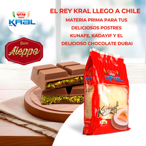 Kadayif (Kunafa,Knafeh,Knafe) Materia Prima para Chocolate Dubai, Postres Dubai