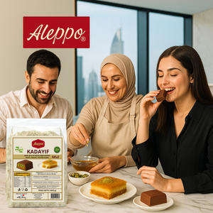 Kadayif (Kunafa, Knafeh, Knafe, Kataifi Marca ALEPPO® Materia Prima para Chocolate Dubai, Postres Dubai