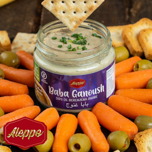 Baba Ganoush Dips de berenjena Ahumada árabe 100% Natural Vegano,Sin Gluten,Sin Lactosa