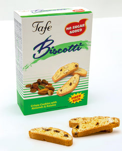 BISCOTTI Con Uva Pasas y Almendras Sin Azúcar Añadidos 120 Gr